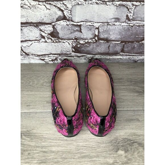 J. Crew K2904 Pink Fresh Berry Tweed Pointed Toe Flats Women’s Sz 7M US/38EU - Picture 5 of 16